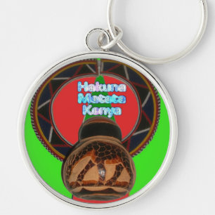 Hakuna Matata Kenya Art Print Key Ring