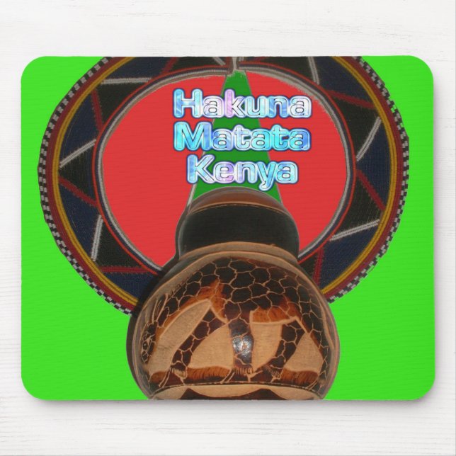 Hakuna Matata Kenya Art Print Mouse Pad (Front)