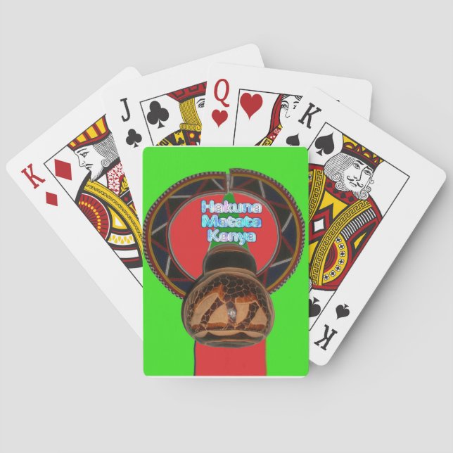 Hakuna Matata Kenya Art Print Playing Cards (Back)
