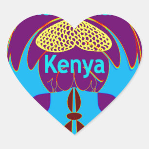  "Hakuna Matata Kenya" Butterfly Art Print/Graphic Heart Sticker
