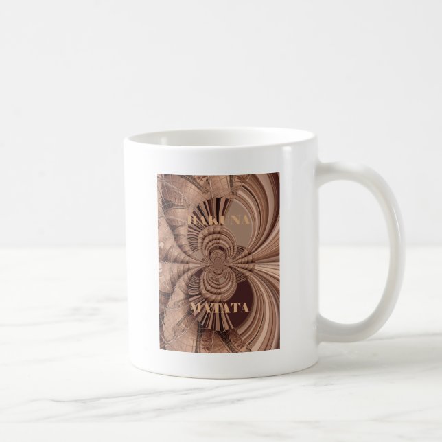 Hakuna Matata Kenya Giraffe Safari  Woven Sourveni Coffee Mug (Right)