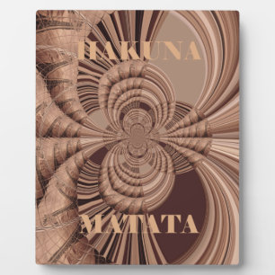 Hakuna Matata Kenya Giraffe Safari Woven Sourveni Plaque