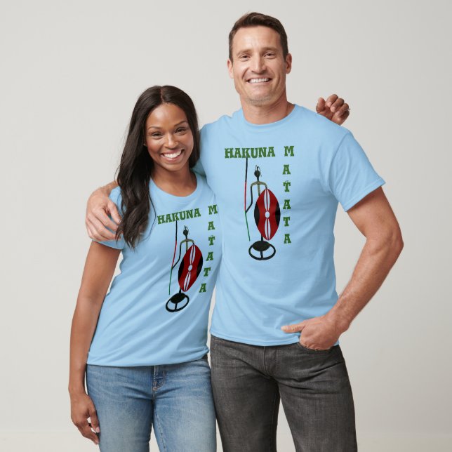 Hakuna Matata Kenya Maasai Basic Dark T-Shirt (Unisex)