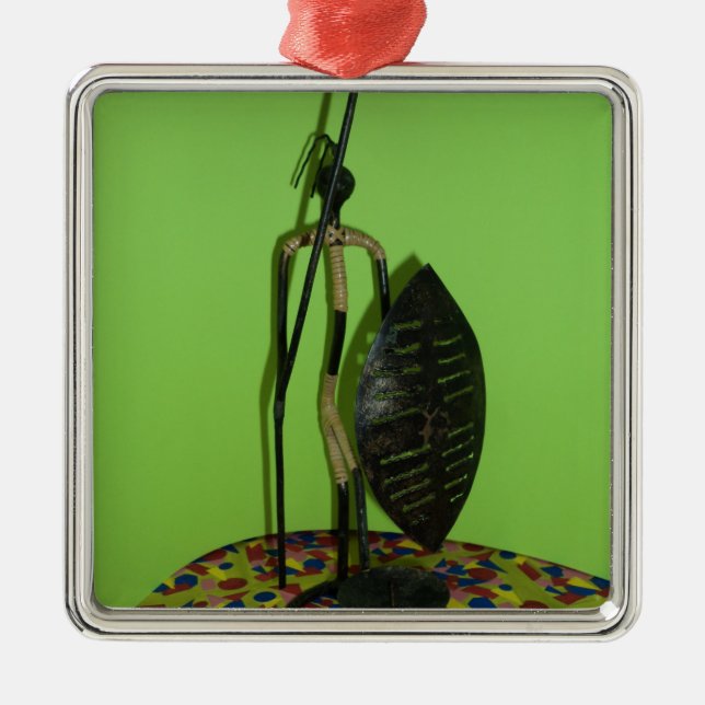 Hakuna Matata Kenya Maasai.JPG Metal Tree Decoration (Front)