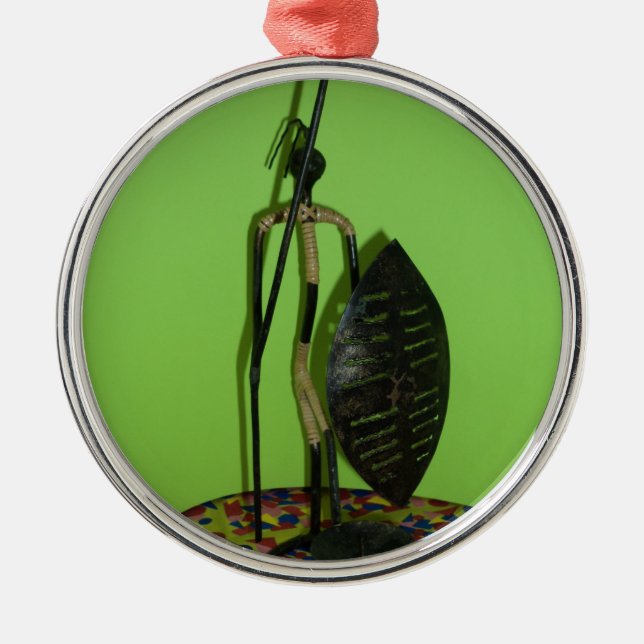 Hakuna Matata Kenya Maasai.JPG Metal Tree Decoration (Front)