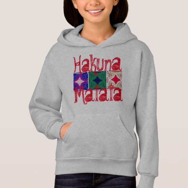Hakuna matata Latest Cool Graphic Text Art Pattern (Front)