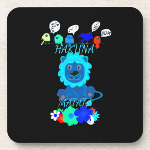 Hakuna Matata Lion Art Print Coaster
