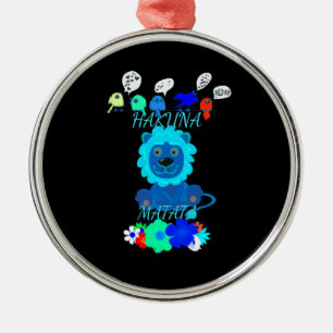 Hakuna Matata Lion Art Print Metal Tree Decoration