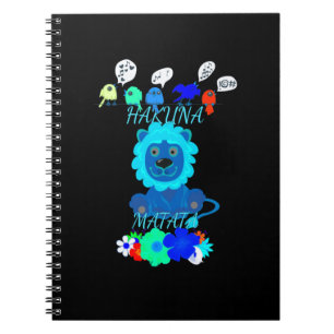Hakuna Matata Lion Art Print Spiral Notebook
