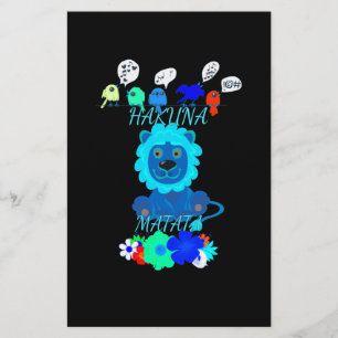 Hakuna Matata Lion Art Print Stationery