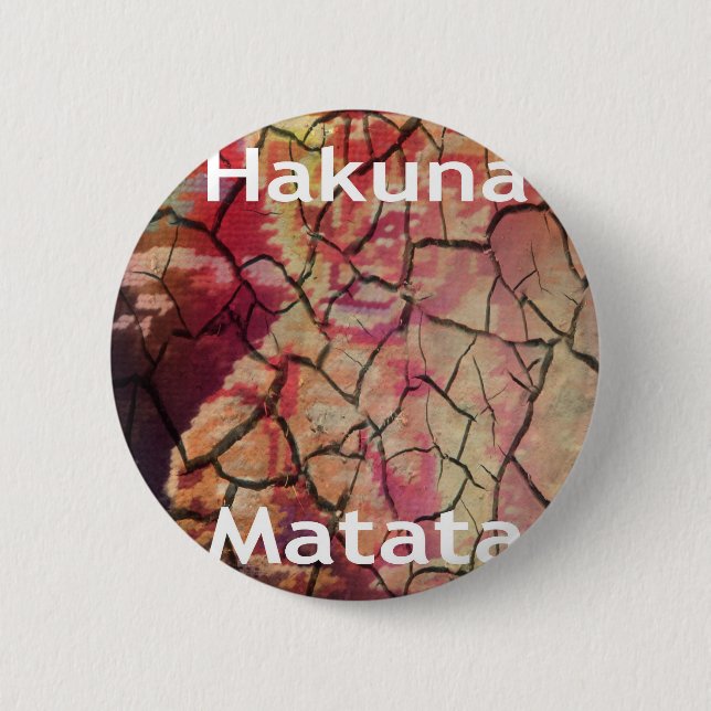 Hakuna Matata Lion Cub Design 6 Cm Round Badge (Front)