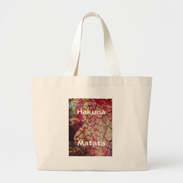 Hakuna Matata Lion Cub Design Large Tote Bag (Front)
