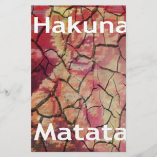 Hakuna Matata Lion Cub Design Stationery