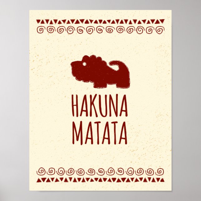 Hakuna Matata Lion Poster (Front)