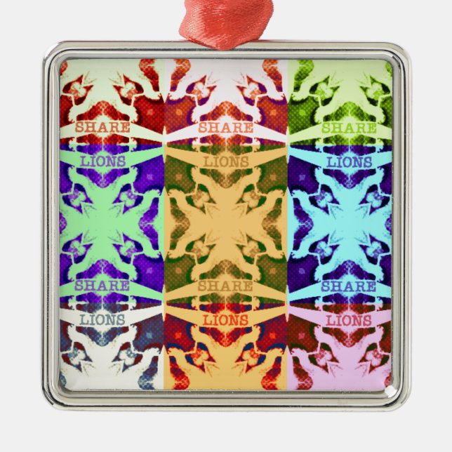 Hakuna Matata lions gift Metal Tree Decoration (Front)