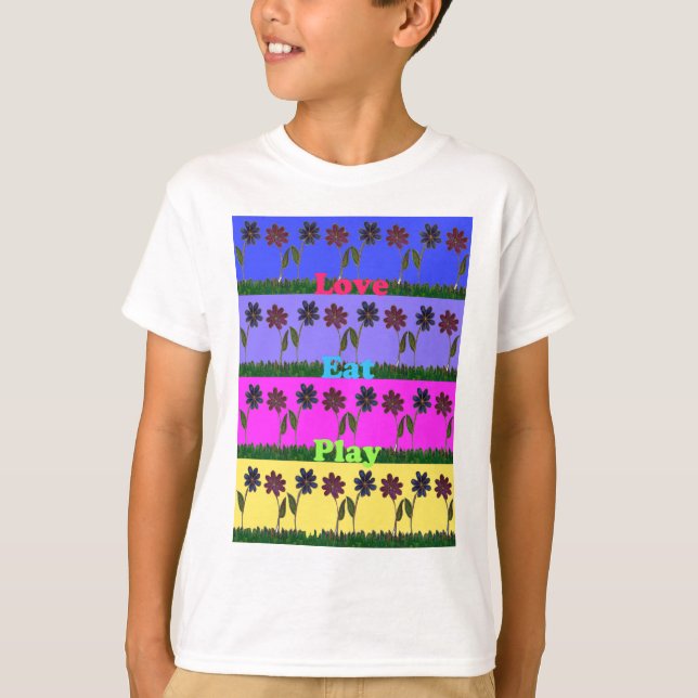 Hakuna Matata Love Eat Play.png T-Shirt (Front)