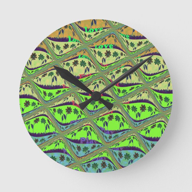 Hakuna matata Love Island Round Clock (Front)