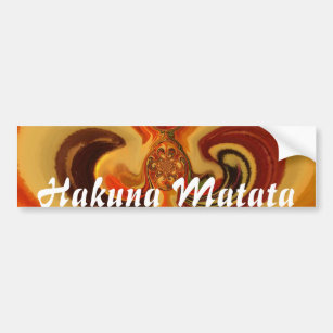 Hakuna Matata Lovely Traditional   Design Bumper Sticker