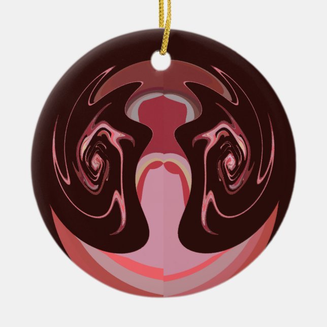 Hakuna matata maskman colours ceramic tree decoration (Front)