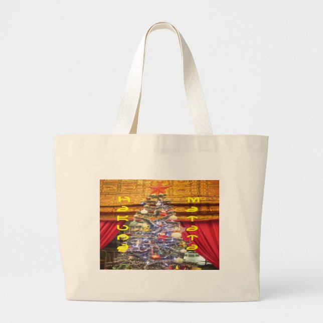 Hakuna Matata Merry Christmas & a Happy New Year.p Large Tote Bag (Front)