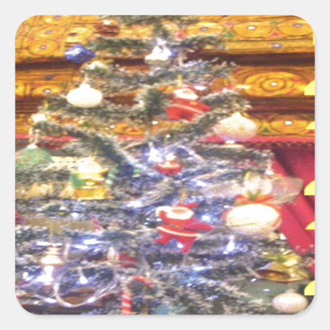 Hakuna Matata Merry Christmas & a Happy New Year.p Square Sticker (Front)