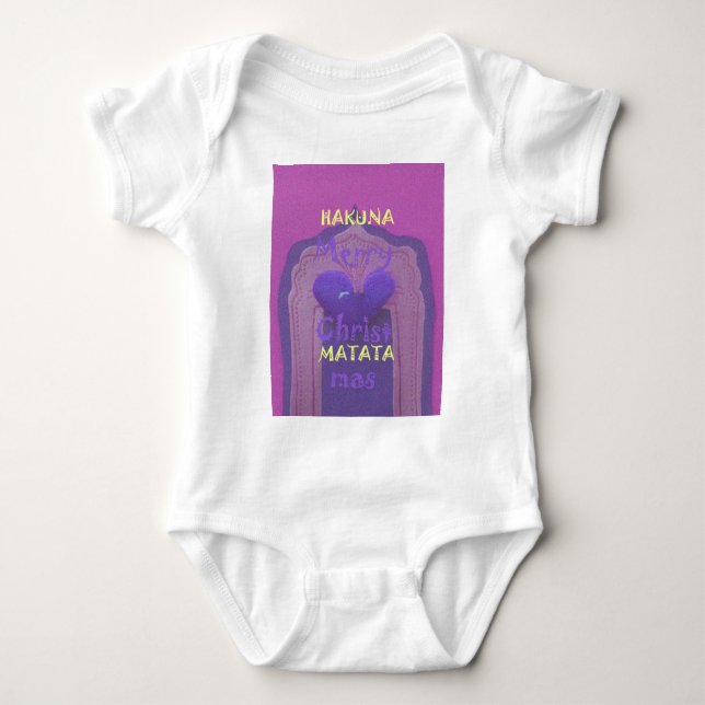 Hakuna Matata Merry Christmas Love  Design.jpg Baby Bodysuit (Front)