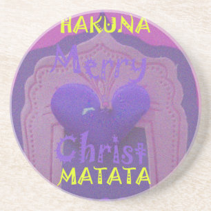 Hakuna Matata Merry Christmas Love Design.jpg Coaster