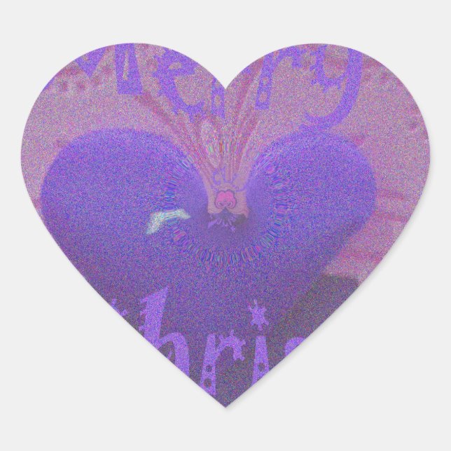 Hakuna Matata Merry Christmas Love  Design.jpg Heart Sticker (Front)