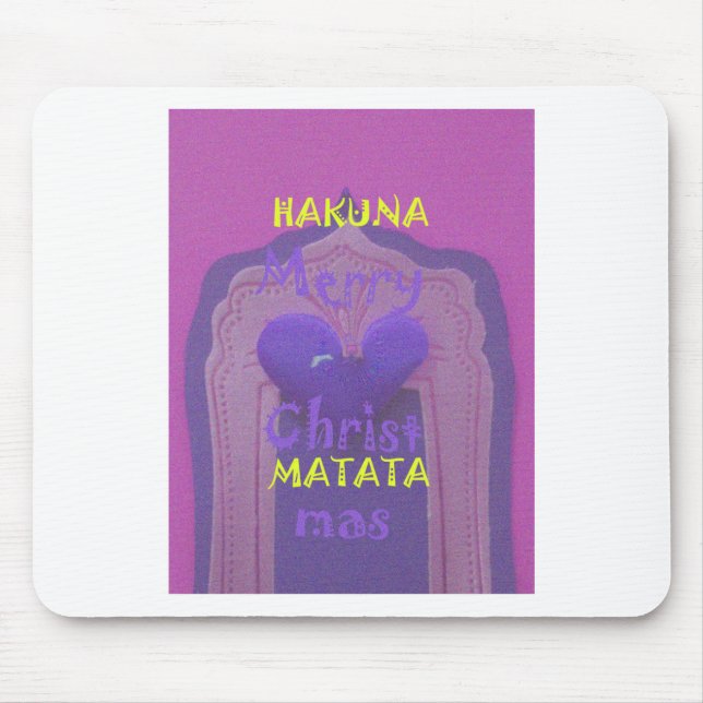 Hakuna Matata Merry Christmas Love  Design.jpg Mouse Pad (Front)