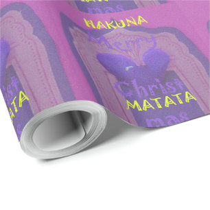 Hakuna Matata Merry Christmas Love Design. Wrapping Paper