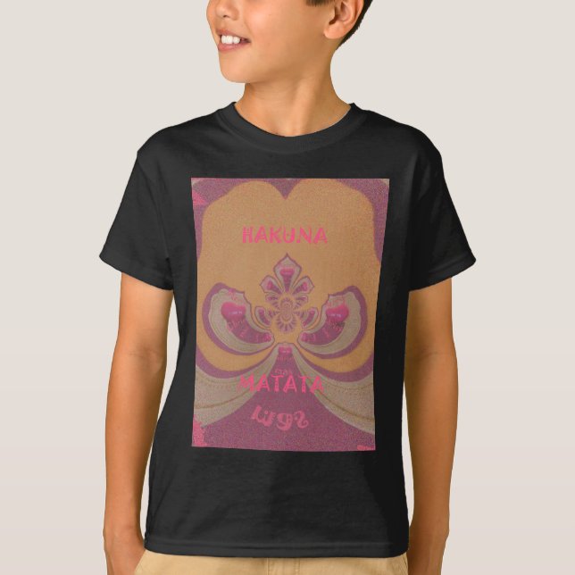 Hakuna Matata Merry Christmas lovely hearts design T-Shirt (Front)