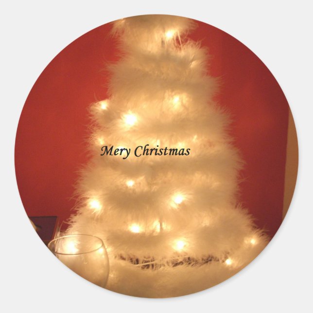 Hakuna Matata Merry Christmas white Classic Round Sticker (Front)
