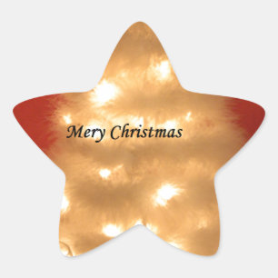 Hakuna Matata Merry Christmas white Star Sticker