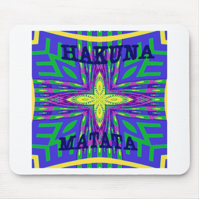 Hakuna matata Mombasa Kanga Mouse Pad (Front)