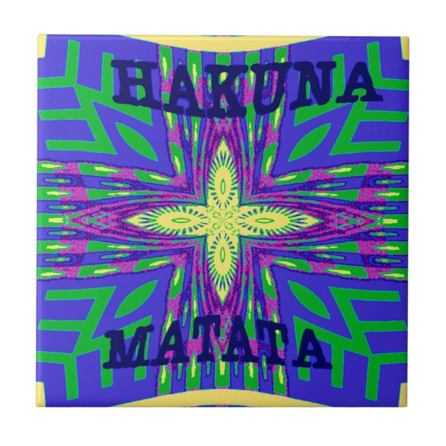 Hakuna matata Mombasa Kanga Tile (Front)