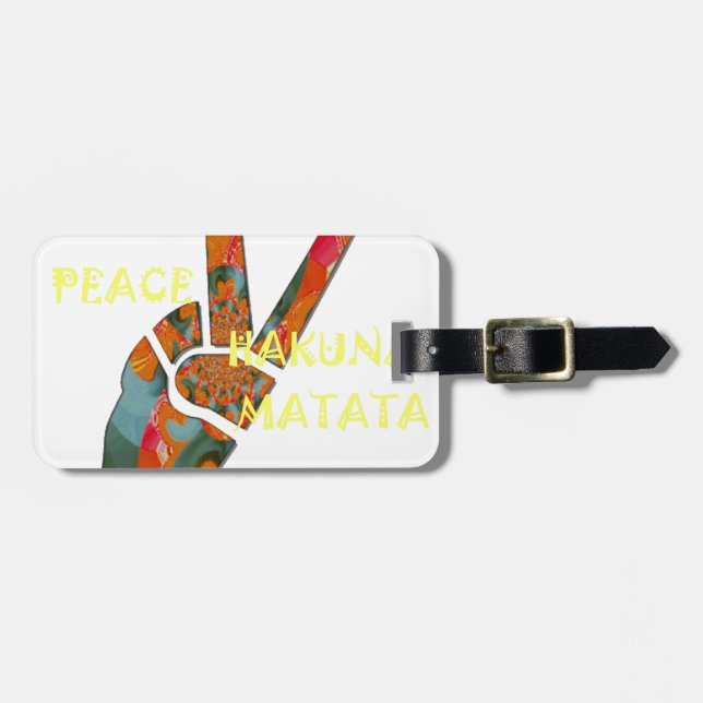Hakuna Matata Peace Luggage Tag (Front Horizontal)