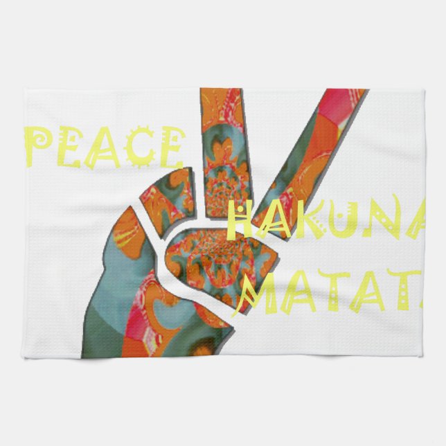 Hakuna Matata Peace Tea Towel (Horizontal)