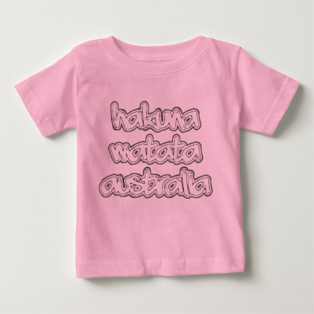 Hakuna Matata Pink Toddler Long Sleeve Vintage Tee (Front)