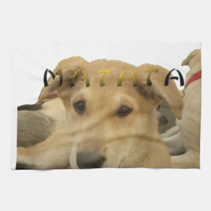 "Hakuna Matata Pup" – Worry-Free Puppy Love Tea Towel