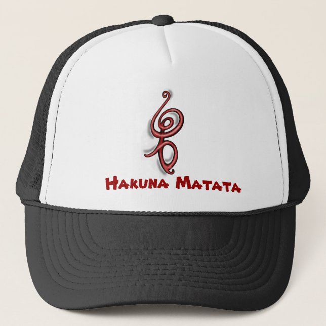 Hakuna Matata ~ Red Trucker Hat (Front)