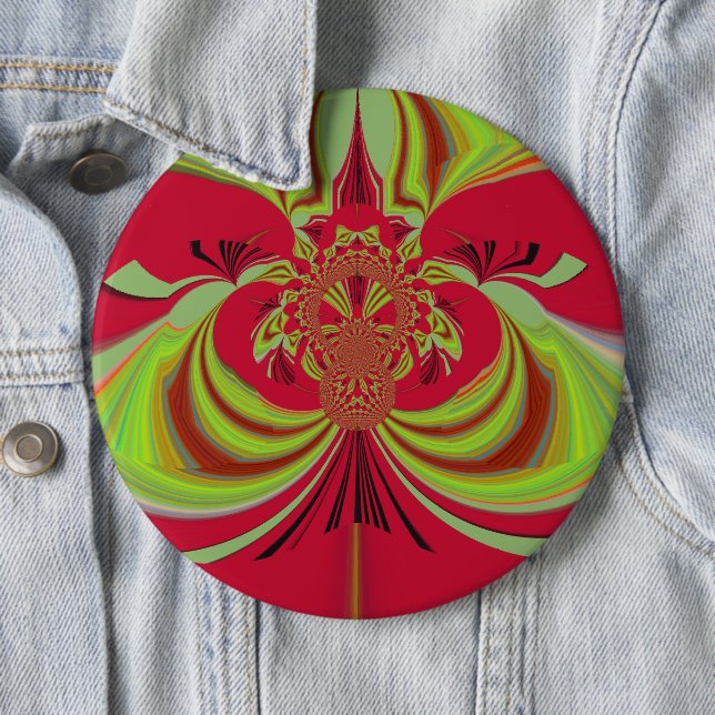 Hakuna Matata red yellow design 6 Cm Round Badge (In Situ)