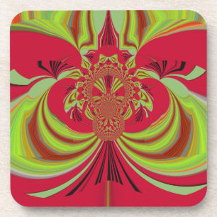 Hakuna Matata red yellow design Coaster