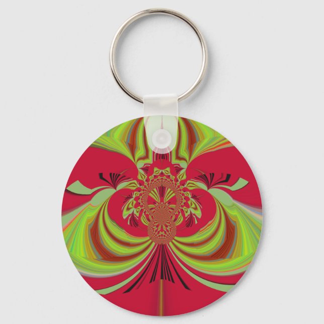 Hakuna Matata red yellow design Key Ring (Front)