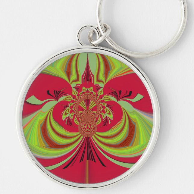 Hakuna Matata red yellow design Key Ring (Front)