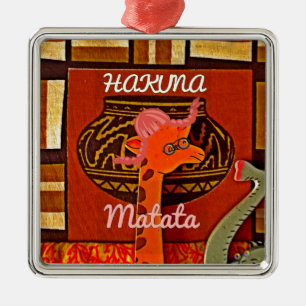 Hakuna Matata Safari Charm: Tiles, Clock & Plaque Metal Tree Decoration