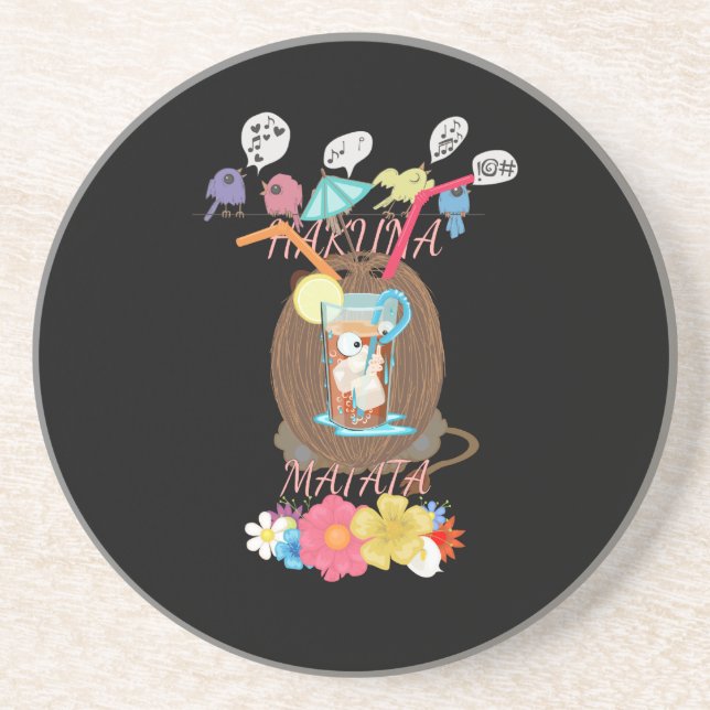 Hakuna Matata Summer time beach party Coaster (Front)