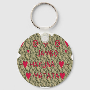 Hakuna Matata Talk Money Art Print Design Key Ring