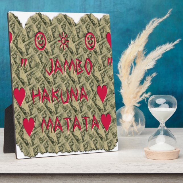 Hakuna Matata Talk Money Art Print Design Plaque (Side)