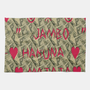 Hakuna Matata Talk Money Art Print Design Tea Towel