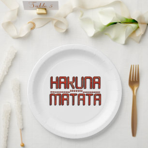 Hakuna Matata Techno Art Paper Plates